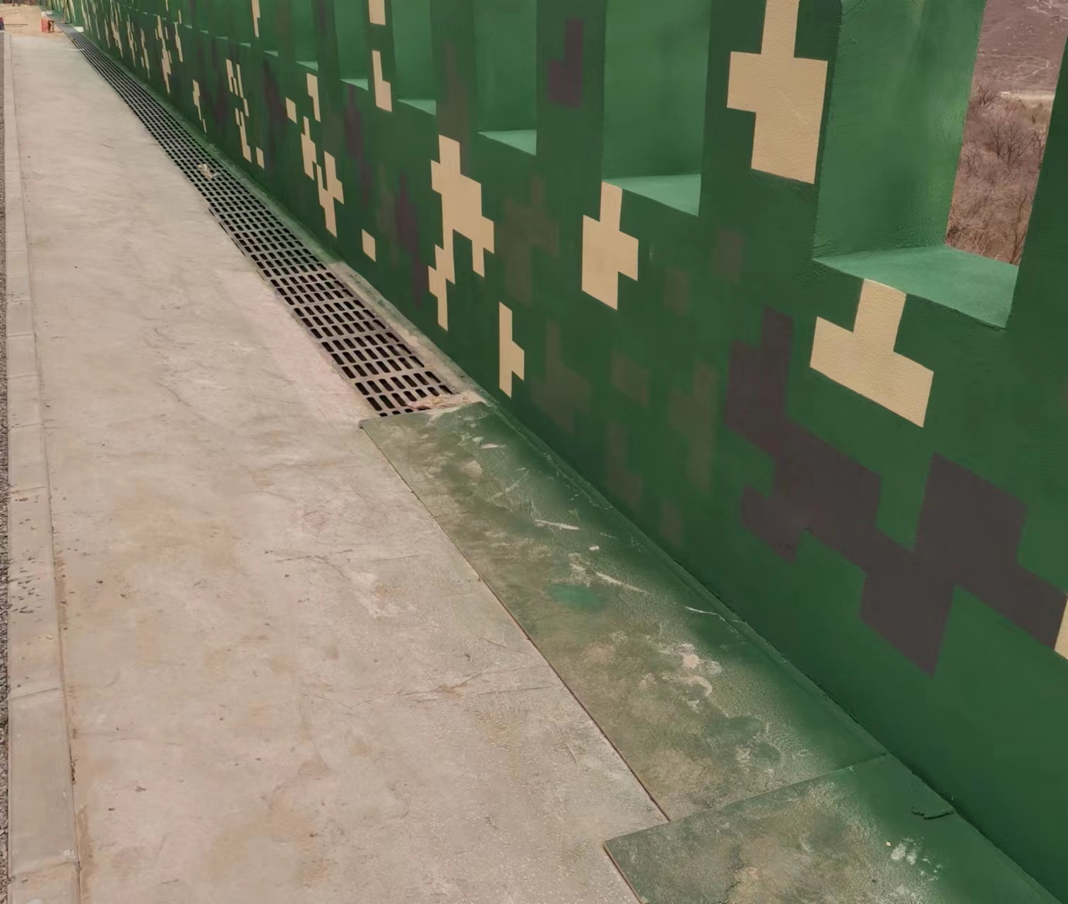 石柱围墙迷彩喷涂,数迷彩漆